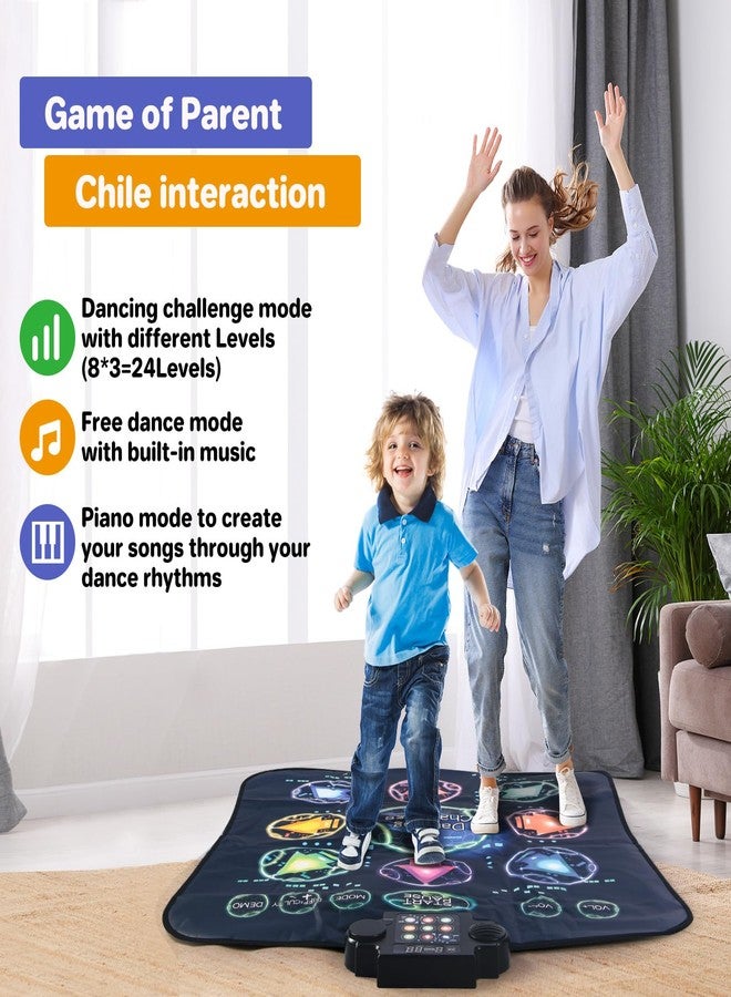 Zitranse Dance Mat, Electronic Dance Mixer Rhythm Step PlayMat,Dance pad Game Toy for Girls Boys,Christmas/Festival/Birthday Gift for Kids, Built-in Music,24 Challenge Levels,Age 3-4 6 7 8 9 10 11 12+ Year Old - Image 5